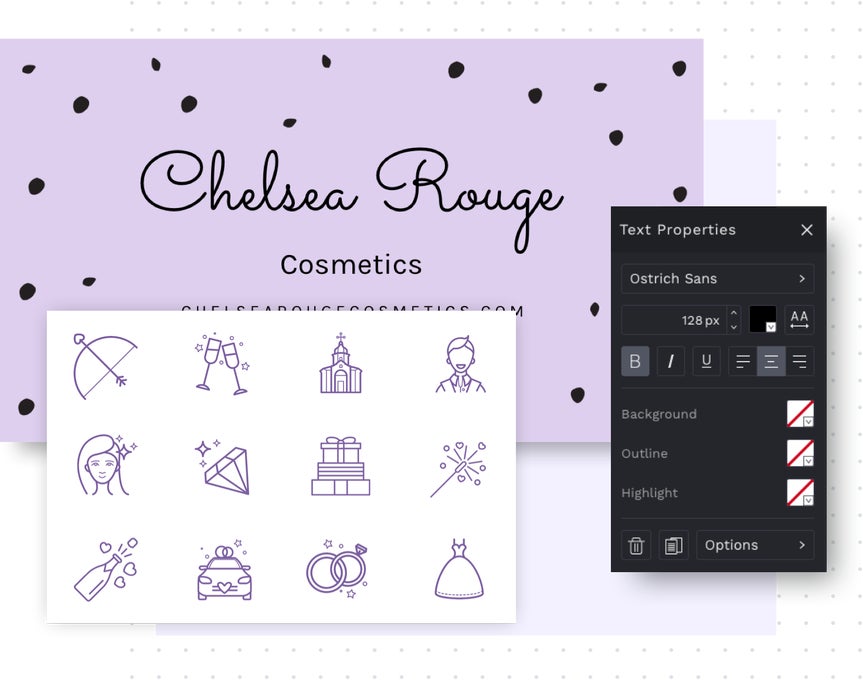 examples of business card templates by BeFunky