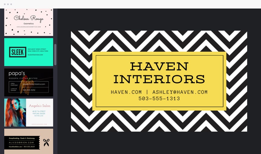 business card templates by BeFunky